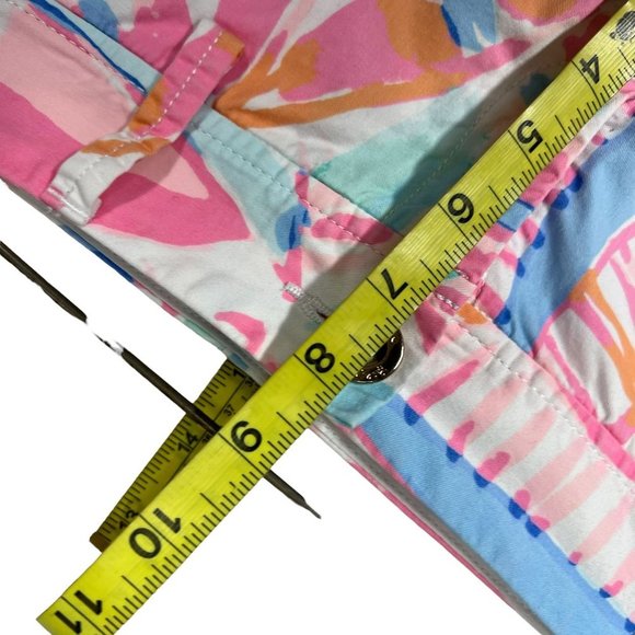 Lilly Pulitzer Multicolor Callahan Leaf Print Midi Shorts Size 4 - Picture 5 of 8